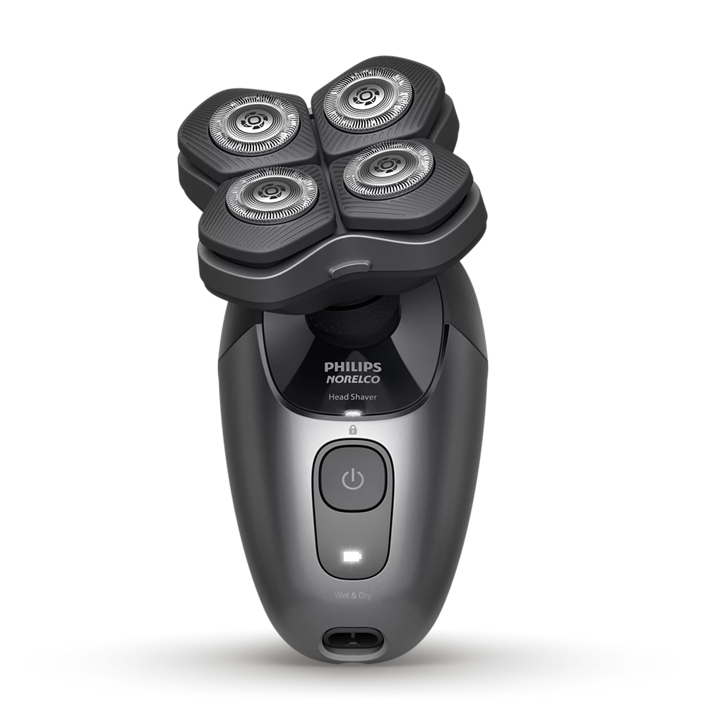 Norelco Head Shaver Pro 7000 Series Advanced Shaver with 90 min runtime (HS7980/40)