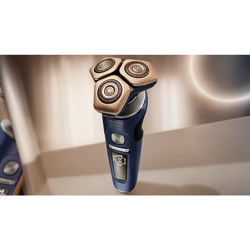 Norelco Limited Edition S9000 Prestige Wet &amp; Dry Electric shaver with SenseIQ (SP9886/89)