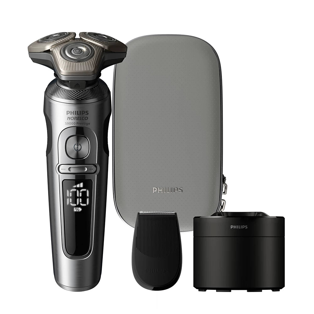 Norelco Shaver S9000 Prestige Wet &amp; Dry Electric shaver with SenseIQ (SP9841/84)