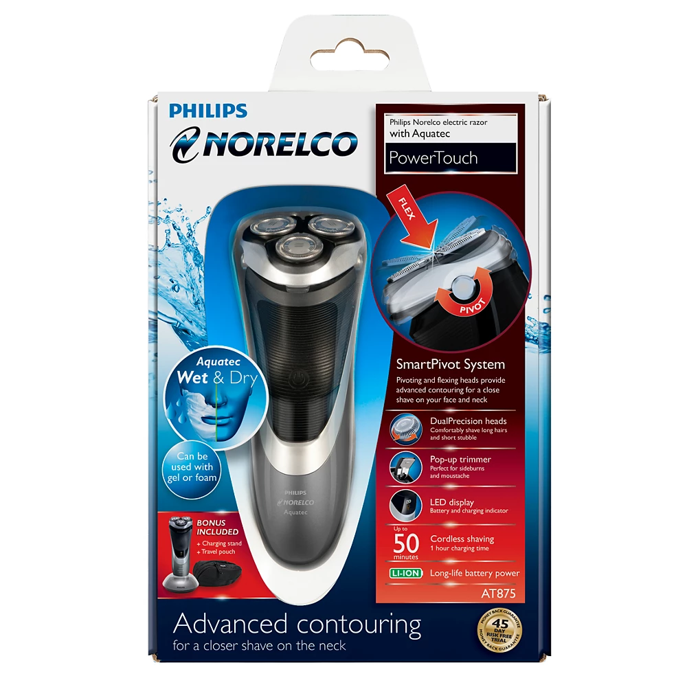 Norelco Shaver 4700 Wet &amp; dry electric shaver Series 4000 (AT875/41)