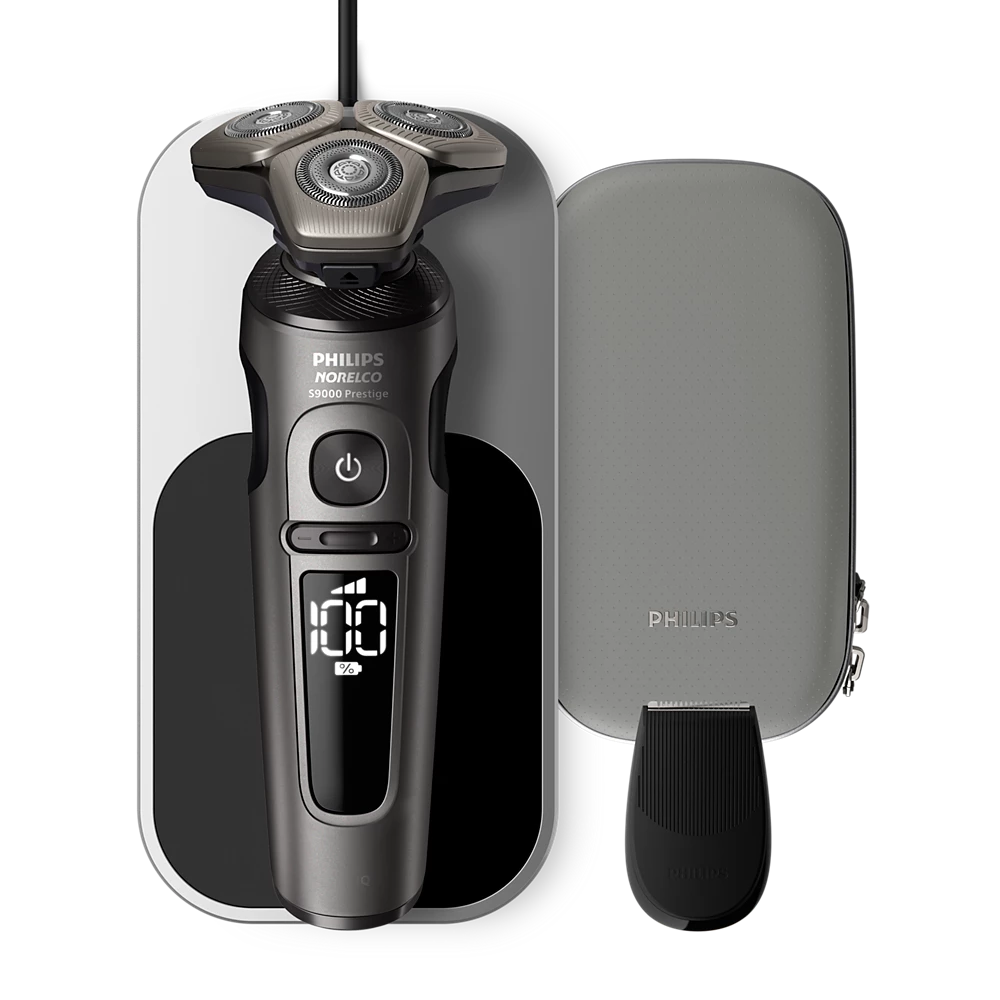Shaver S9000 Prestige Wet &amp; Dry Electric shaver with SenseIQ (SP9872/86)