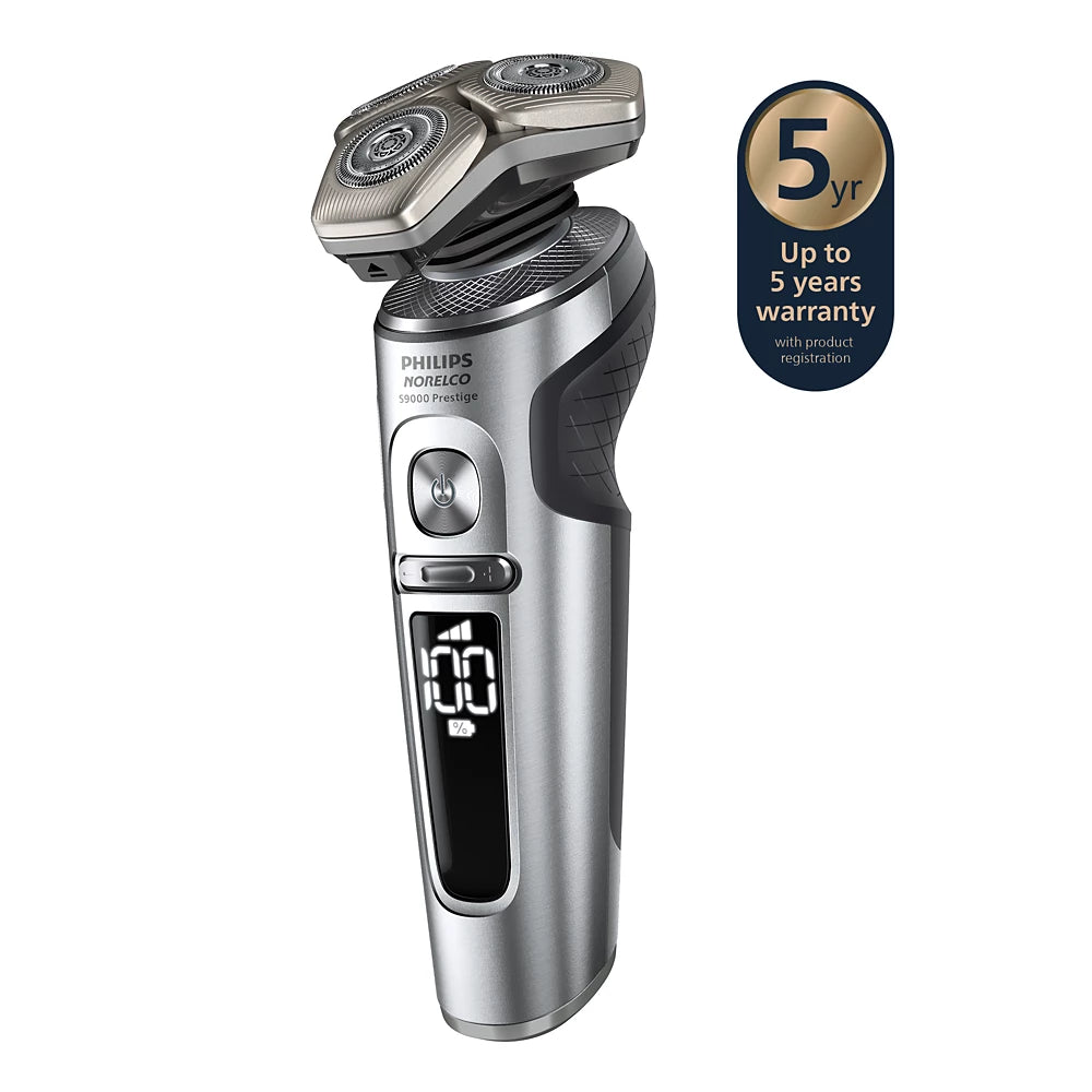 Norelco Shaver S9000 Prestige Wet &amp; Dry Electric shaver with SenseIQ (SP9841/84)