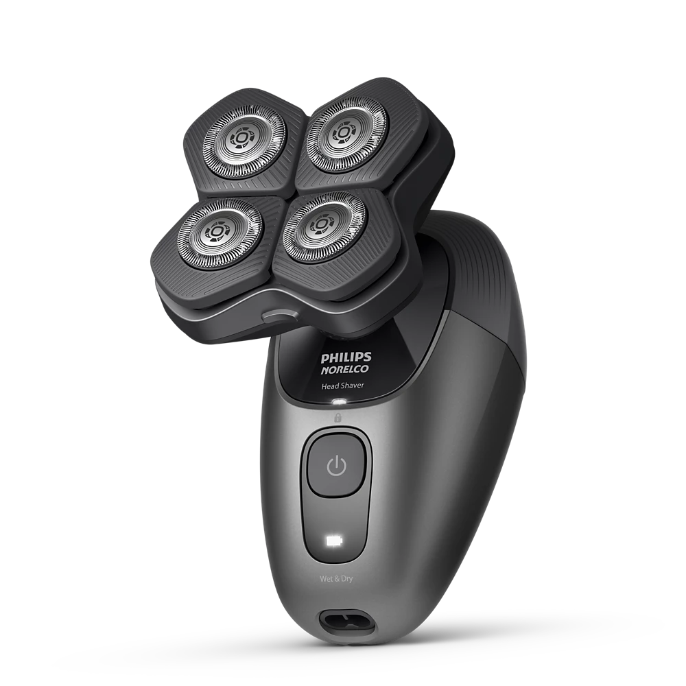 Norelco Head Shaver Pro 7000 Series Advanced Shaver with 90 min runtime (HS7980/40)