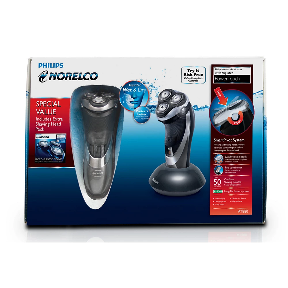 Norelco wet and dry electric razor (AT880/44)